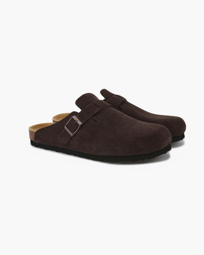 Suede Clogs Brown