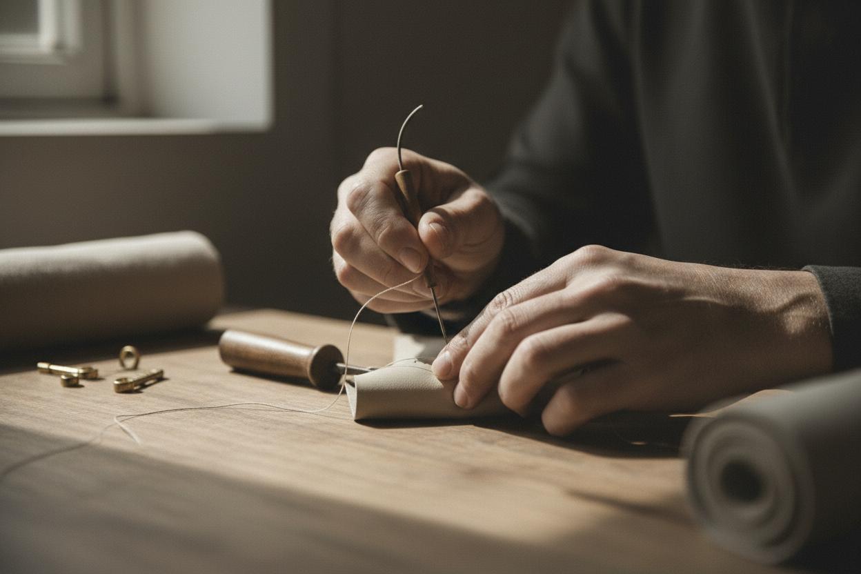 a muted editorial shot representing craftsmanship.