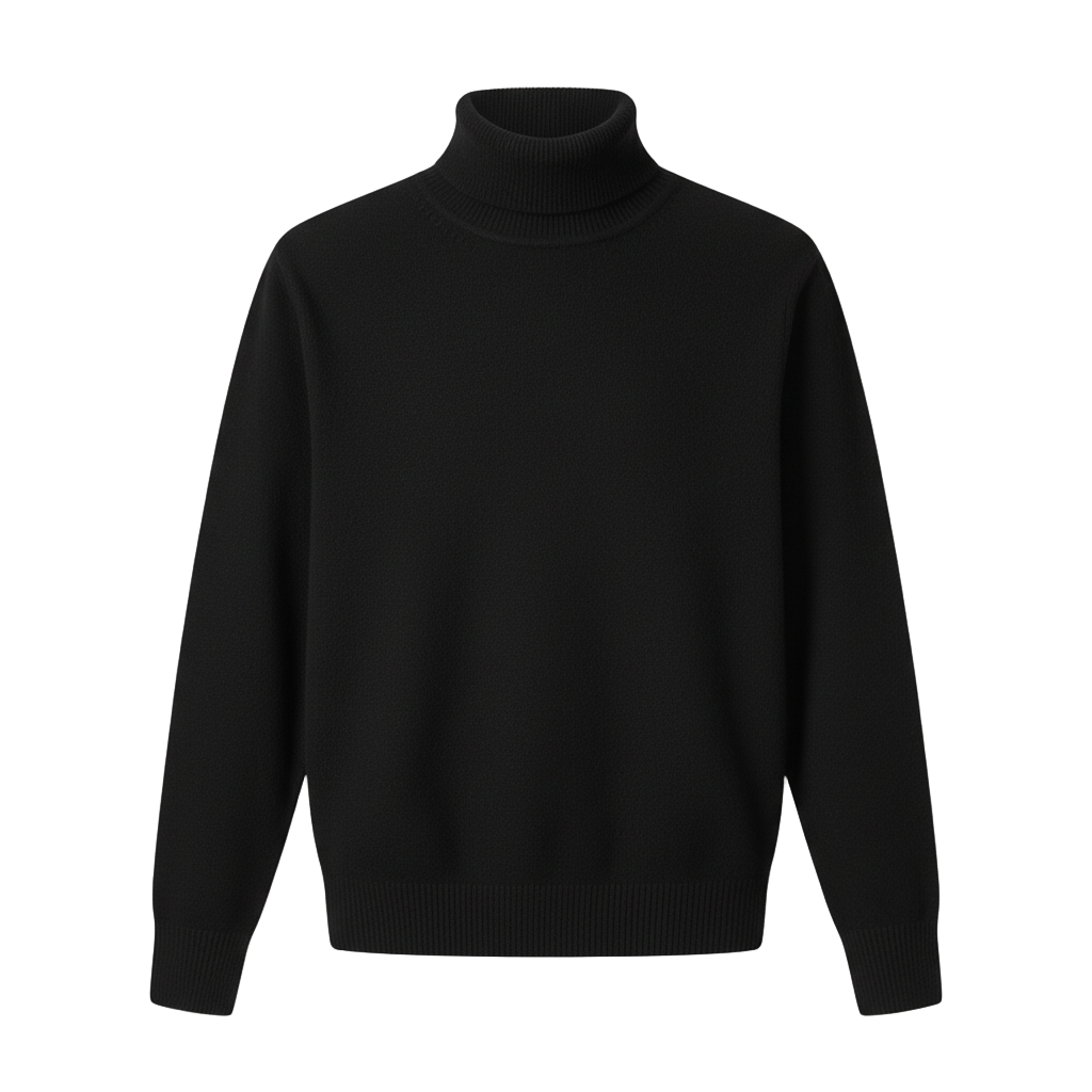 Wool Turtleneck Black