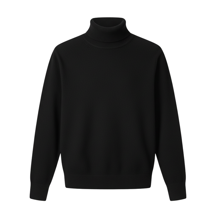 Wool Turtleneck Black