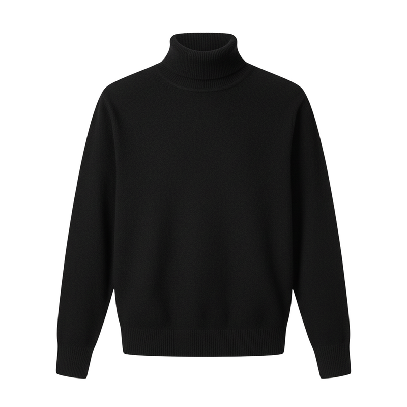 Wool Turtleneck Black