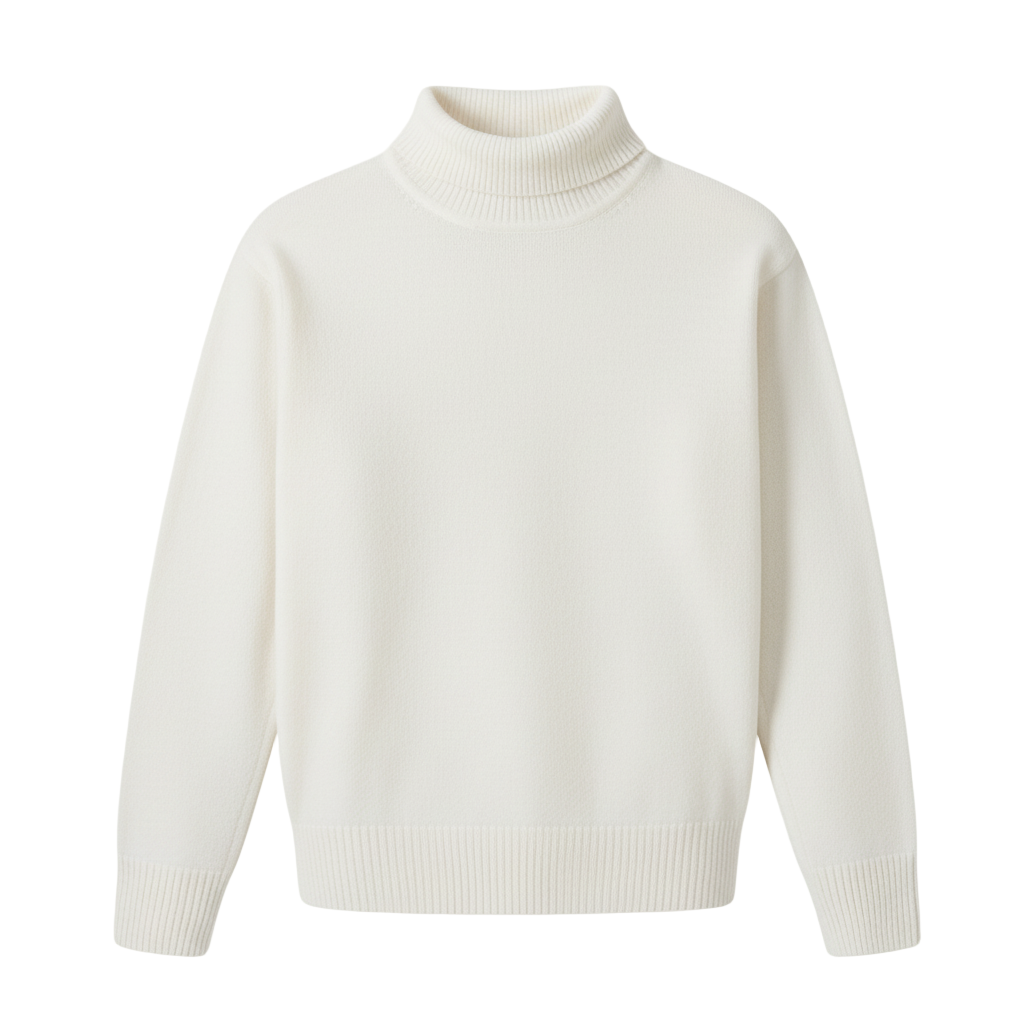 Wool Turtleneck White