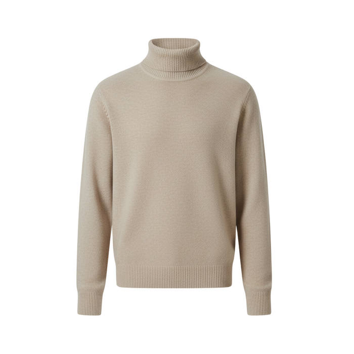 Wool Turtleneck Beige