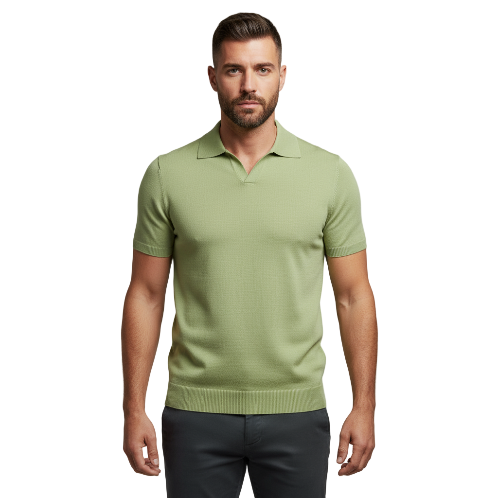 Buttonless Polo Shirt