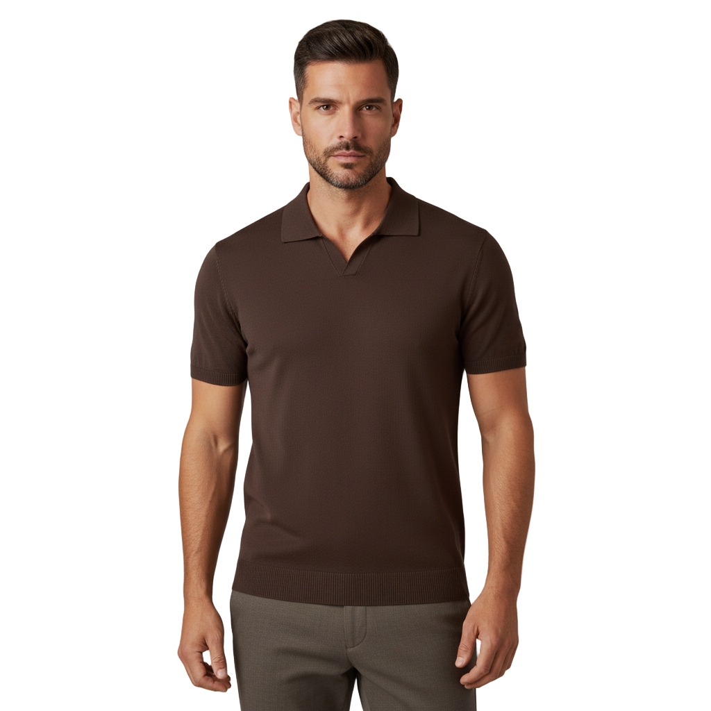 Buttonless Polo Shirt