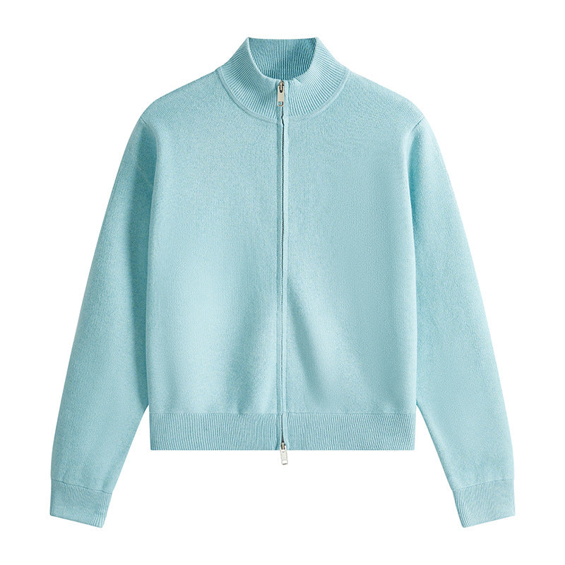 Essential Zip Sweater Blue