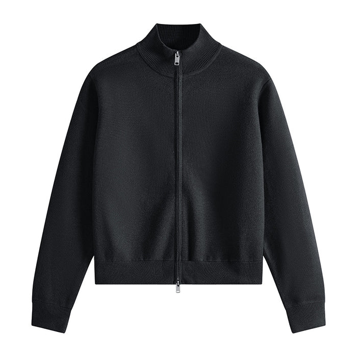 Essential Zip Sweater Black