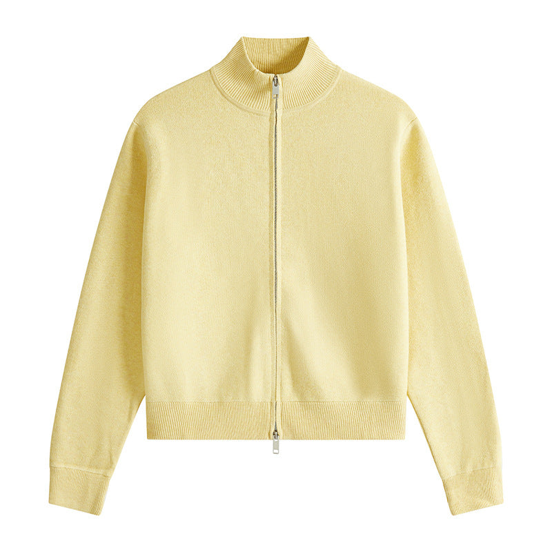 Essential Zip Sweater Yellow