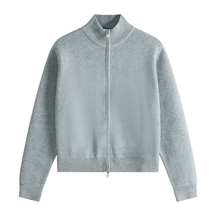 Essential Zip Sweater Grey
